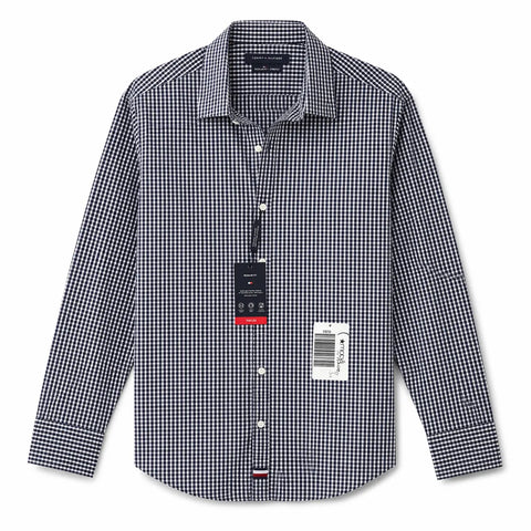 Tommy Hilfiger Men's Blue and White Gingham Button-Down Shirt | Tommy Hilfiger in Lebanon