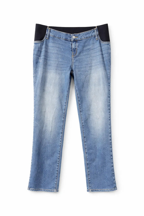 Isabel Marant Women's Blue Maternity Elastic Waist Baggy Barrel Jeans | Isabel Marant In Lebanon