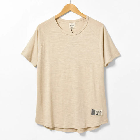 Redefined Rebel Men's Beige Crew Neck Short Sleeve T-Shirt | Redefined Rebel in Lebanon