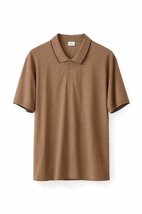 Celio Men's Taupe Polo T-Shirt | Celio in Lebanon