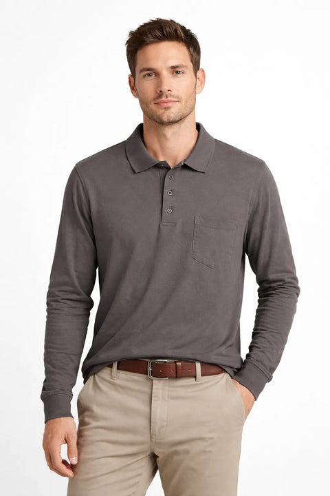 Celio Men's Grey Polo Neck Blouse | Celio In Lebanon