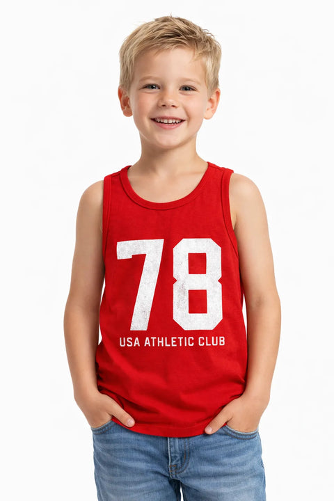 SD Boy's Red Printed Tank Top | SD In Lebanon