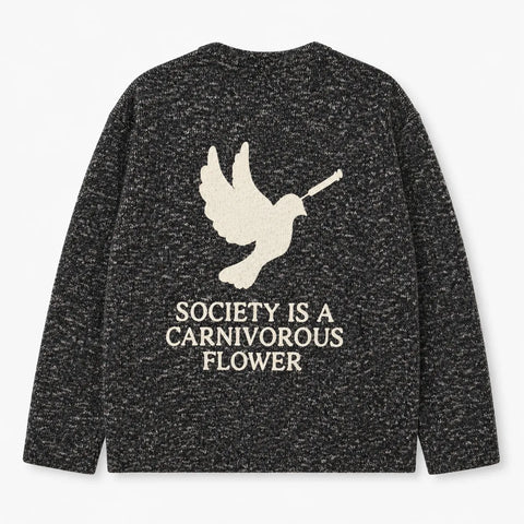 Pleasures Women's Grey/Black Cardigan | Pleasures in Lebanon