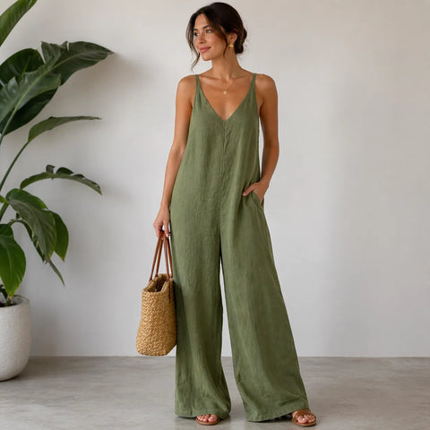 SD Women's Olive Green Jumpsuit | SD in Lebanon