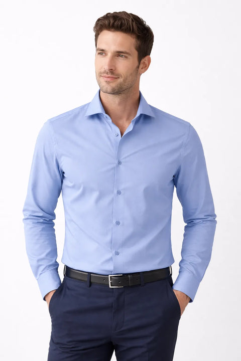 Celio Men's Blue Easy Iron Shirt | Celio in Lebanon