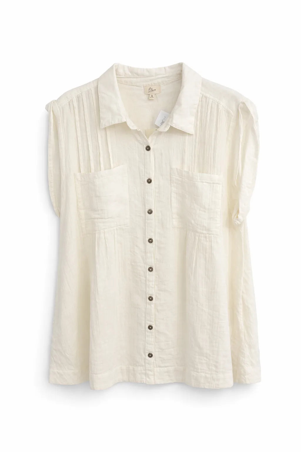 Elan Women's White International Pocketed Button Up  Shirt | Elan  in Lebanon