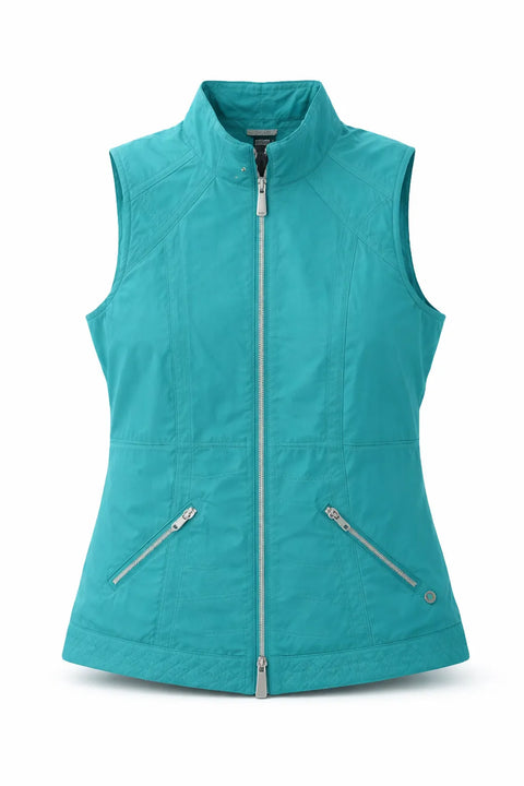 Bonita Women's Aqua Zippered Vest |Bonita in Lebanon
