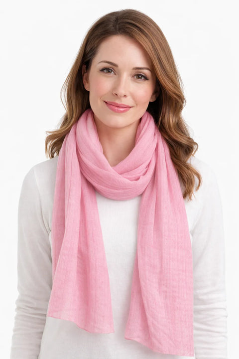 Charter Club Women's Pink Ribbed Cashmere Muffler Scarf | Charter Club In Lebanon