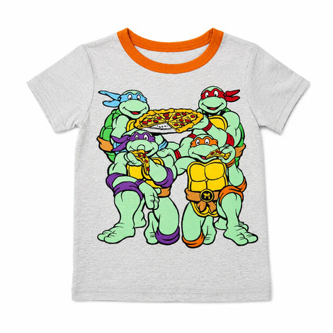 Nickelodeon Boy's Light Grey Teenage Mutant Ninja T-Shirt | Nickelodeon In Lebanon