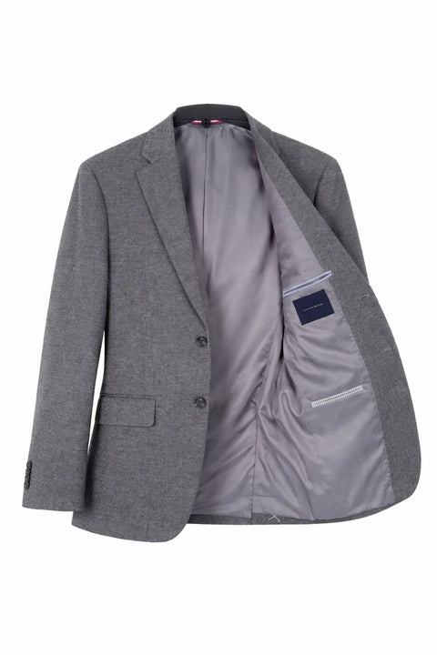 Tommy Hilfiger Men's Grey Solid Weave Modern-Fit Flex Stretch Blazer | Tommy Hilfiger In Lebanon