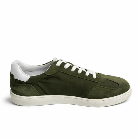 Celio Men's Khaki Green & White Timeless Sneakers | Celio In Lebanon