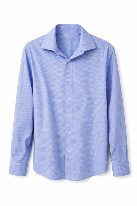 Tommy Hilfiger Men's Blue Printed Long Sleeve Shirt | Tommy Hilfiger In Lebanon