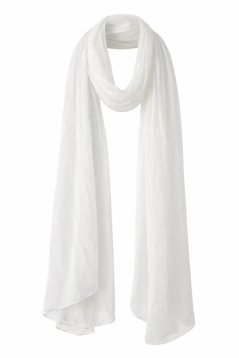 Giani Bernini Women White Chiffon Solid Oblong Scarf | Giani Bernini in Lebanon