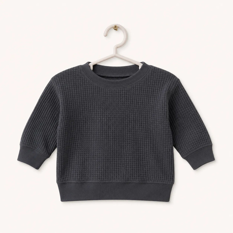 Carter's Baby Boy's Dark Gray Crew Neck Long Sleeve Blouse|Carter's In Lebanon