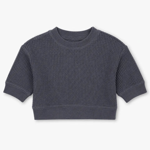 Carter's Baby Boy's Dark  Grey Waffle Long Sleeve Sweatshirt  | Carter's in Lebanon