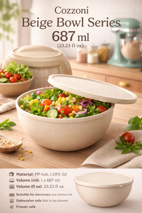 Cozzoni Beige Bowl Series 687 ml |Cozzoni In Lebanon