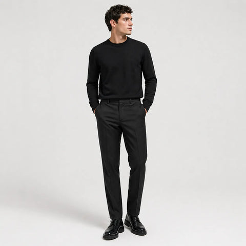 Kenneth Cole Reaction Men's Black Urban Heather Slim-Fit Trouser | Kenneth Cole Reaction In Lebanon