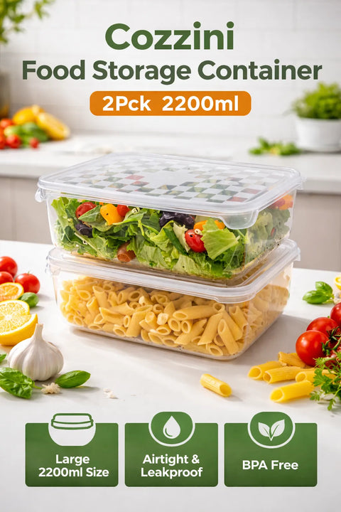 Cozzoni  Food Storage Container 2Pck 2200ml | Cozzoni In Lebanon