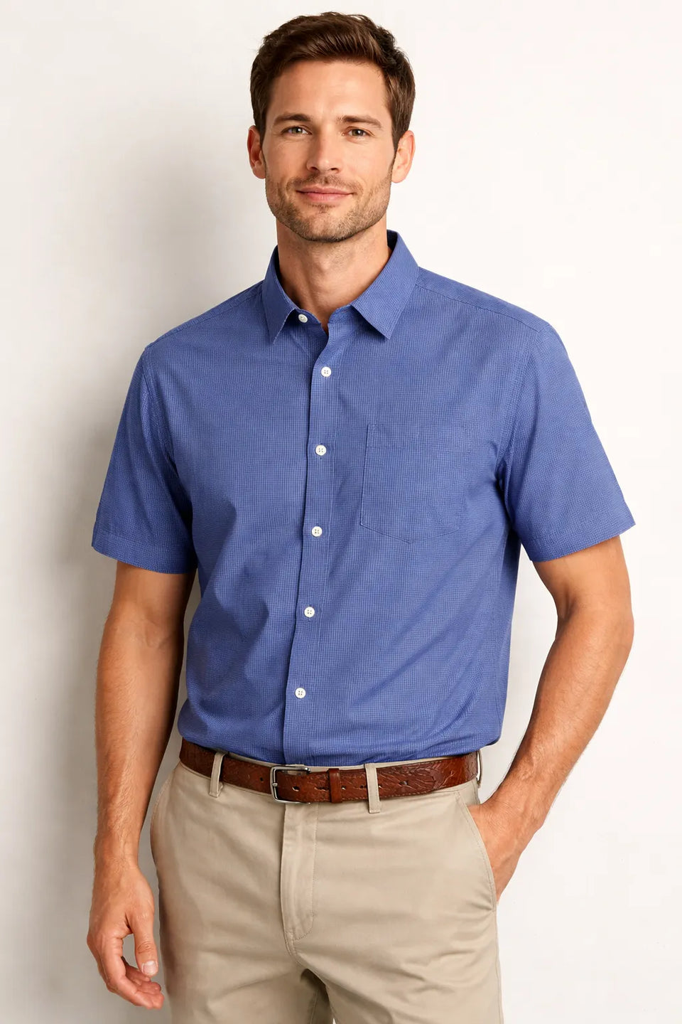 Waterman Men's Quiksilver Dark Blue Checkmate Regular-Fit Shirt | Waterman In Lebanon