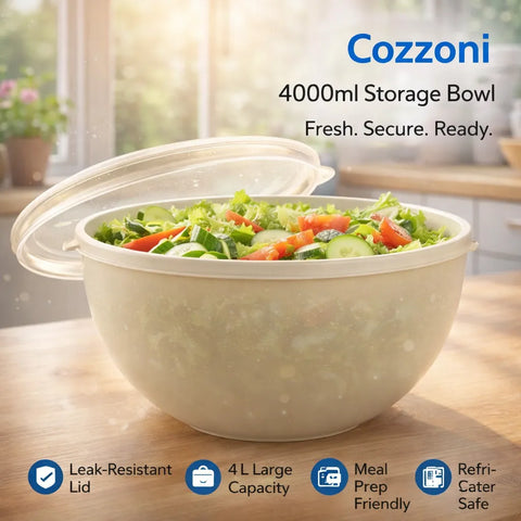 Cozzoni Plastic Bowl With Lid 4000ml | Cozzoni I Lebanon