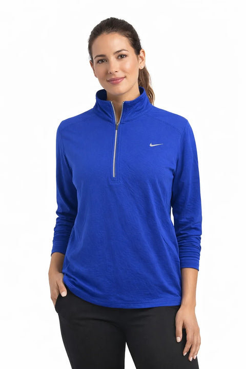 Nike Women's Blue Dri-FIT 1/2-Zip Running Blouse | Nike In Lebanon