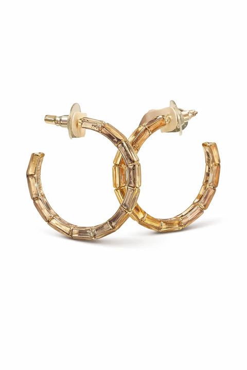 On 34th Women's Silver Cubic Zirconia Baguette Hoop Earrings | On 34th In Lebanon