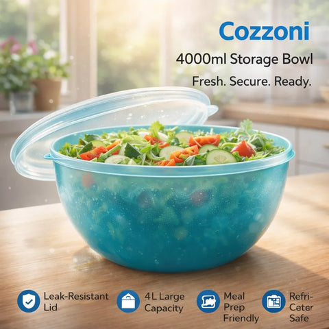 Cozzoni Plastic Bowl With Lid 4000ml | Cozzoni I Lebanon