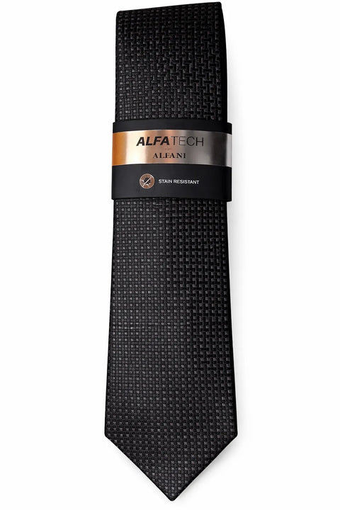 Alfani Men's Black AlfaTech Saunders Grid Slim Tie | Alfani In Lebanon