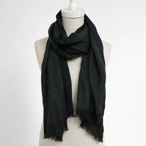 Celio Men's Dark Green Viscose Scarf | Celio In Lebanon