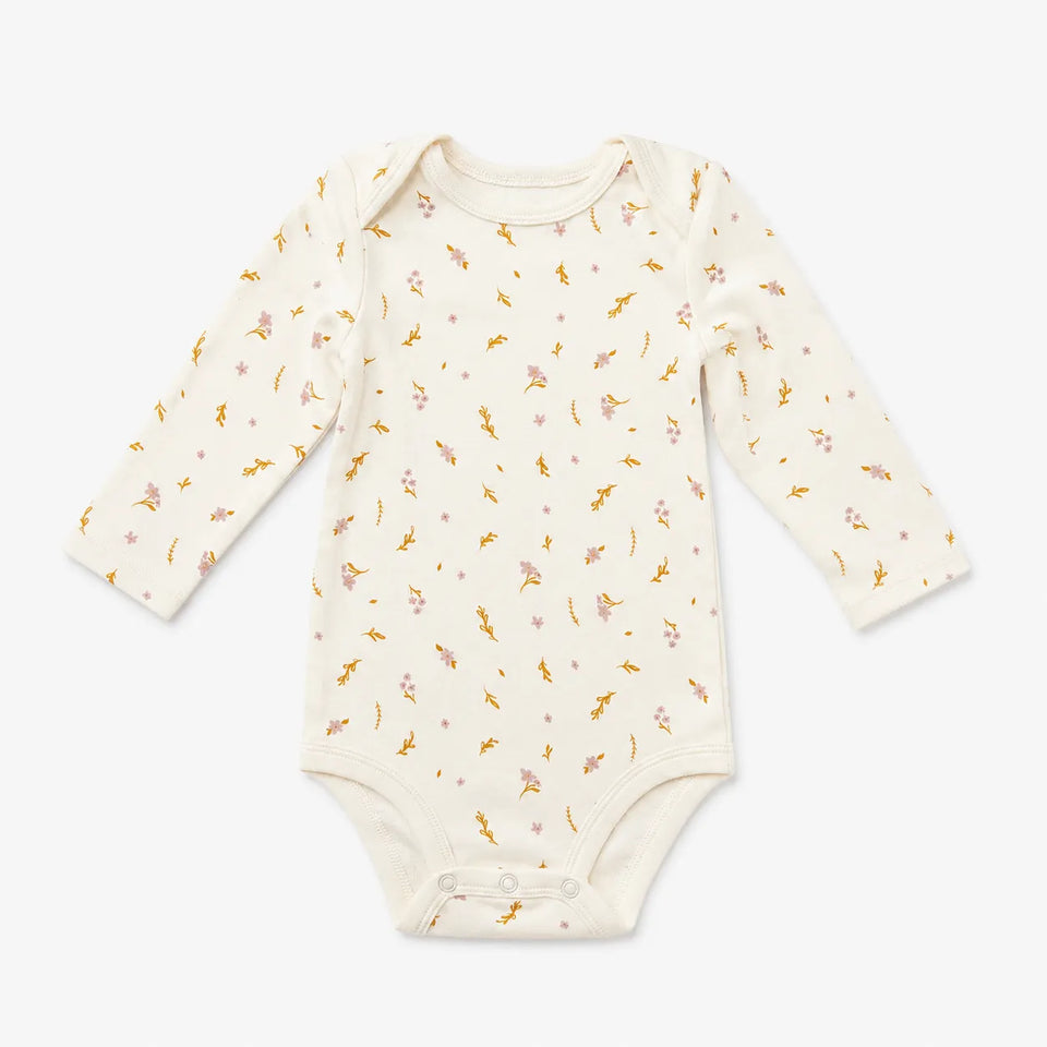 Carter's Baby Girl's Off White Floral Long Sleeve Bodysuit|Carter's In Lebanon