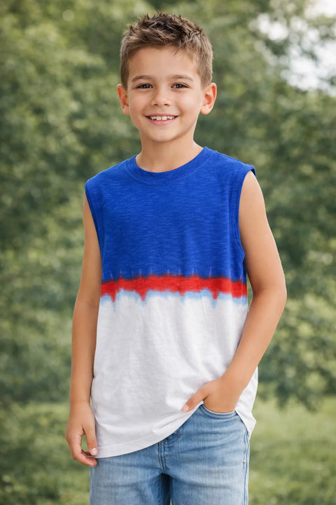 Cat & Jack Boy's White 4th of July Tie-Dye Tank Top | Cat & Jack In Lebanon