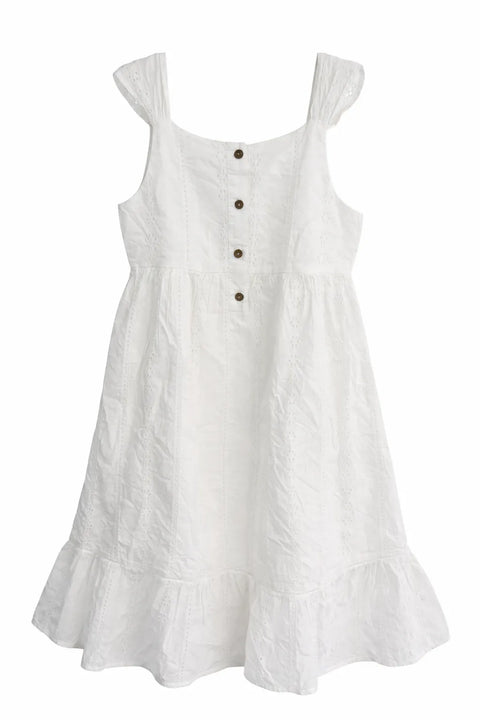 Cat & Jack Girl's White Sleeveless Woven Eyelet Midi Dress   | Cat & Jack in Lebanon