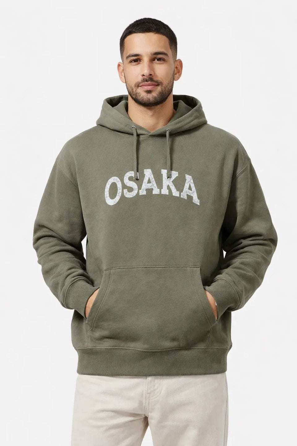 Celio Men's Khaki Gray Cotton Blend Hoodie|Celio In Lebanon