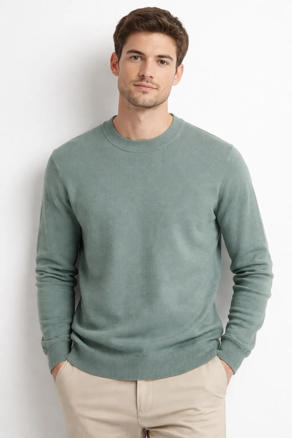 Celio Men's Green Crew Neck Sweater| Celio in Lebanon