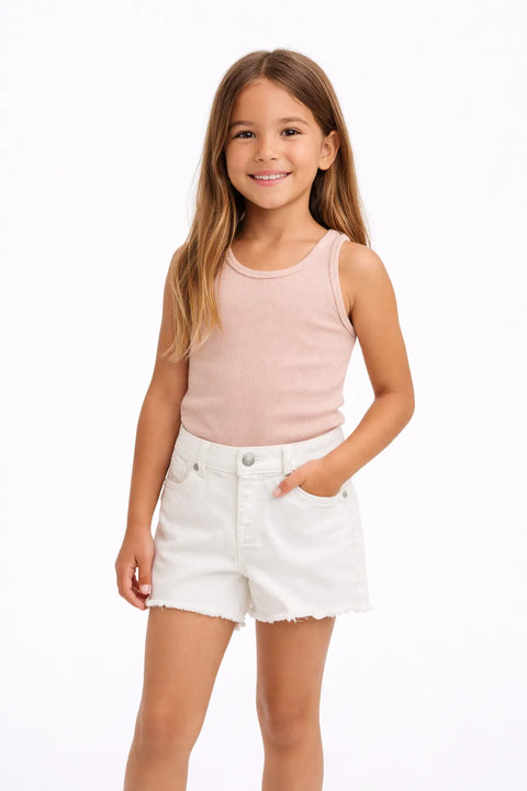 Cat & Jack Girl's White Cutoff Mid-Rise Jean Shorts |Cat & Jack In Lebanon