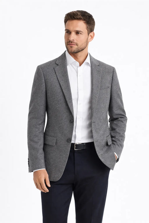 Tommy Hilfiger Men's Grey Solid Weave Modern-Fit Flex Stretch Blazer | Tommy Hilfiger In Lebanon
