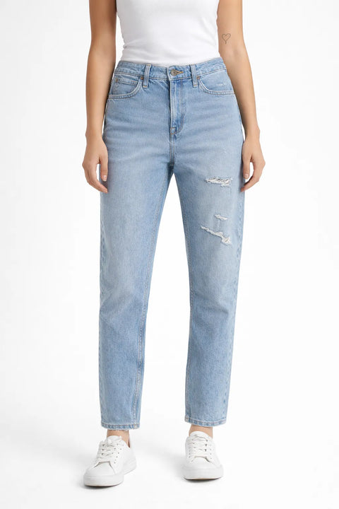 Lee Women's Light Blue Regular Straight Fit Jeans | Lee In Lebanon