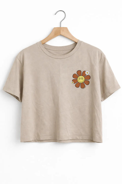Smiley World Women's Beige Printed T-Shirt | Smiley World In Lebanon