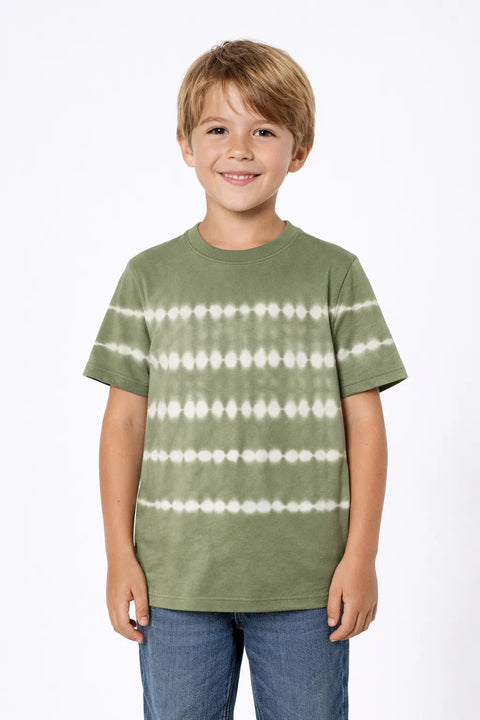 Art Class Boy's Green & White Tie Dye Short Sleeves T-Shirt | Art Class In Lebanon
