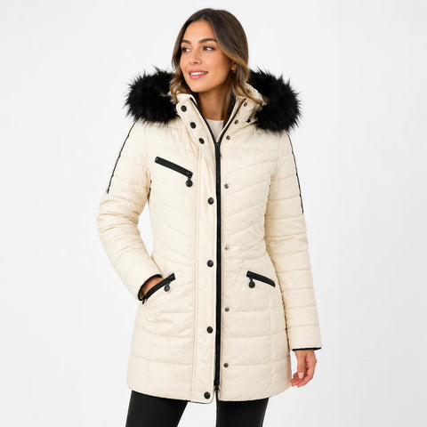 Pfeffinger Women's Off-White Quilted Winter Jacket | Pfeffinger in Lebanon