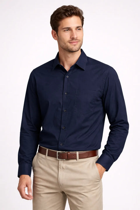 Celio Men’s Navy Loose Fit Long Sleeve Shirt|Celio In Lebanon