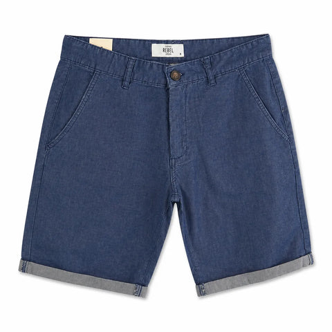 Redefined Rebel Men's Washed Navy Chino Shorts | Redefined Rebel In Lebanon