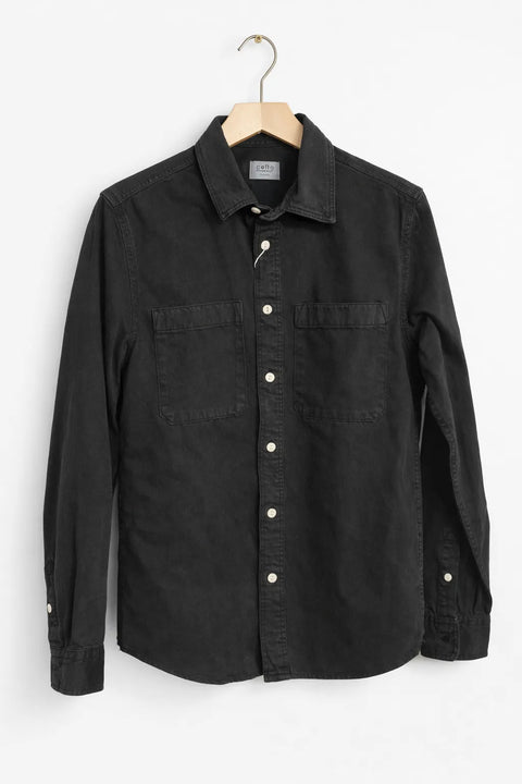 Celio Men's Black Solid Regular Fit Long Sleeve Shirt|Celio In Lebanon