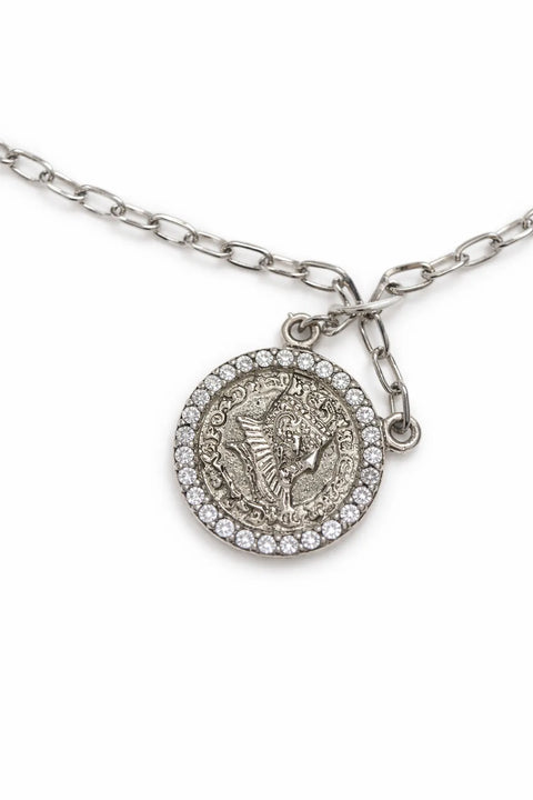Giani Bernini Women's Silver Cubic Zirconia Coin Pendant Necklace | Giani Bernini In Lebanon