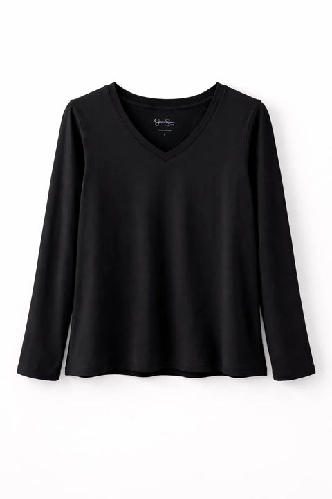 Jessica Simpson Women's Black V-Neck Long Sleeve Blouse | Jessica Simpson In Lebanon