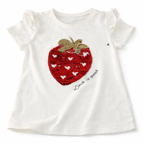 Sinsay Girl's White with Strawberry T-Shirt  | Sinsay in Lebanon