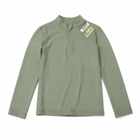 Grayson Mini Boy Light Sage Green Quarter-Zip Long-Sleeve Swimsuit  | Grayson in Lebanon