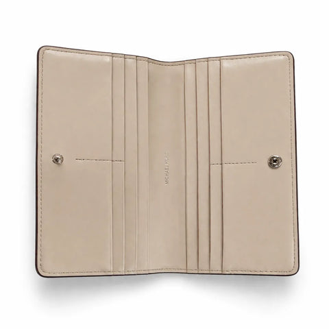 Michael Kors Women's  Beige Bryant Large Slim Leather Snap Wallet  |  Michael Kors In Lebanon