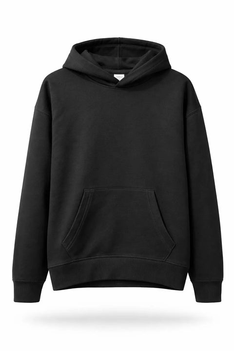 Celio Men's Black Regular Fit Cotton Hoodie|Celio In Lebanon