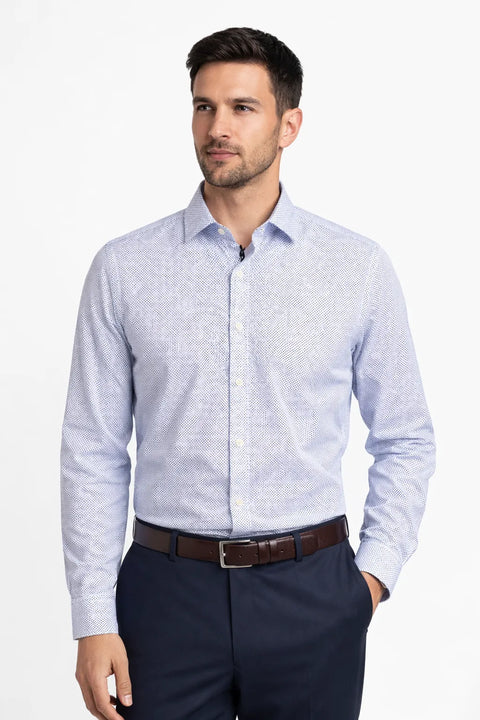 Tommy Hilfiger Men's White & Blue Striped Regular Fit Shirt | Tommy Hilfiger In Lebanon